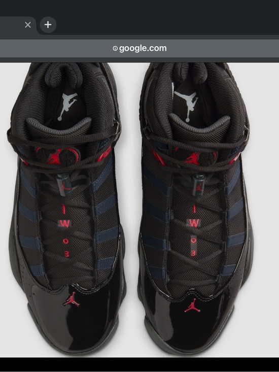 Nike Air Jordan 6 Rings Black Red Men’s Basketball Shoes Patent Leather 11.5? main image 14